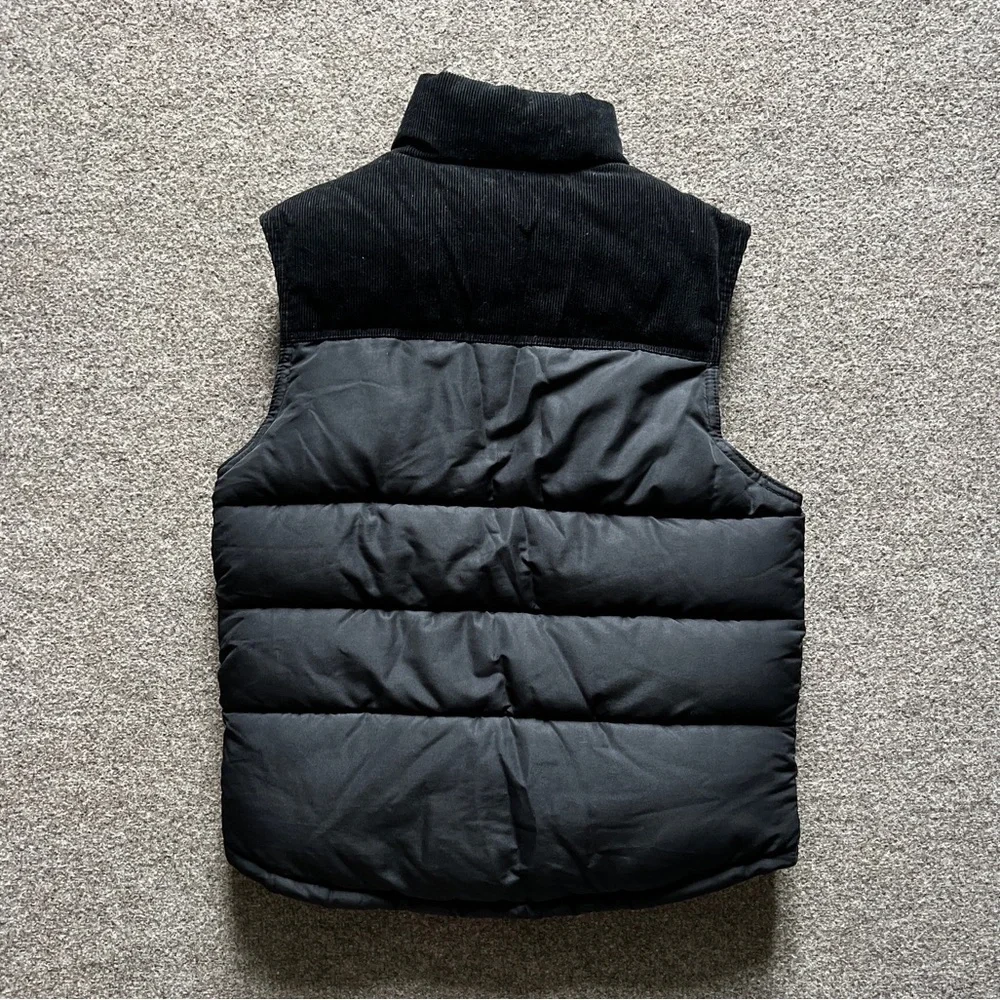 Gap Kids Black Puffer Vest Boys Youth M Corduroy Fall Winter Jacket 100% Cotton